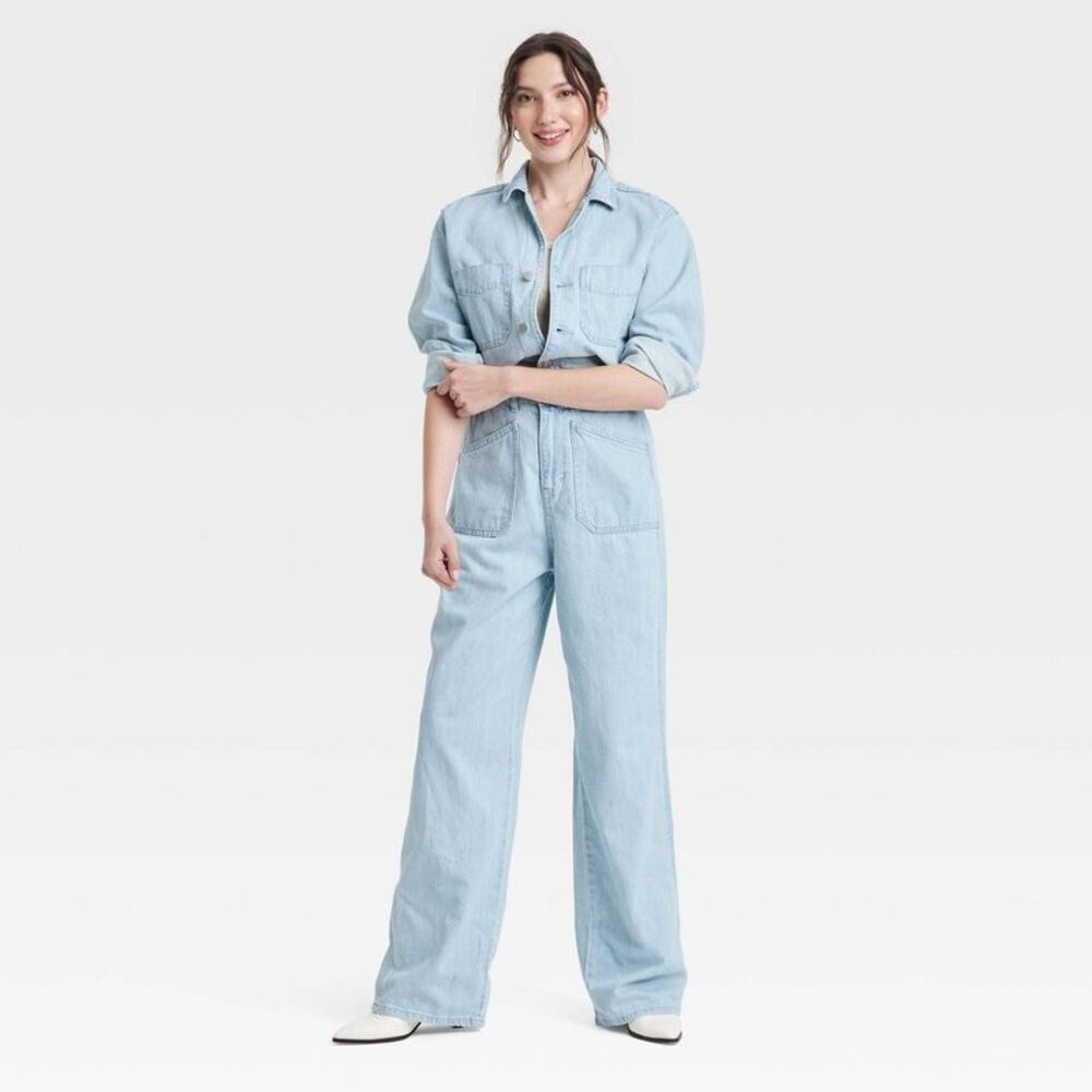 Universal Thread Light Blue Denim Jumpsuit - Picture 3 of 3